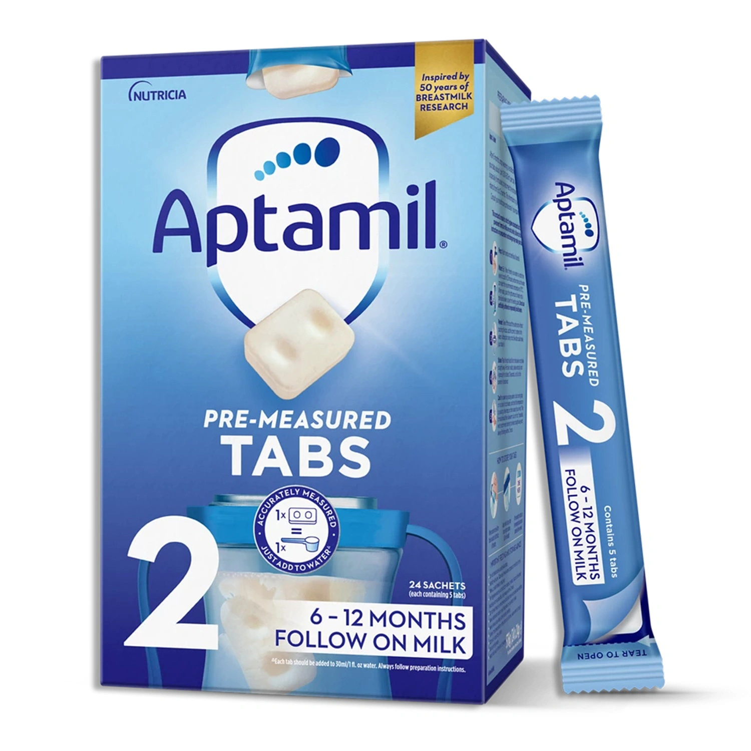 Hộp 24 thanh 24gr Sữa Aptamil Anh số 2 từ 6 - 12 tháng